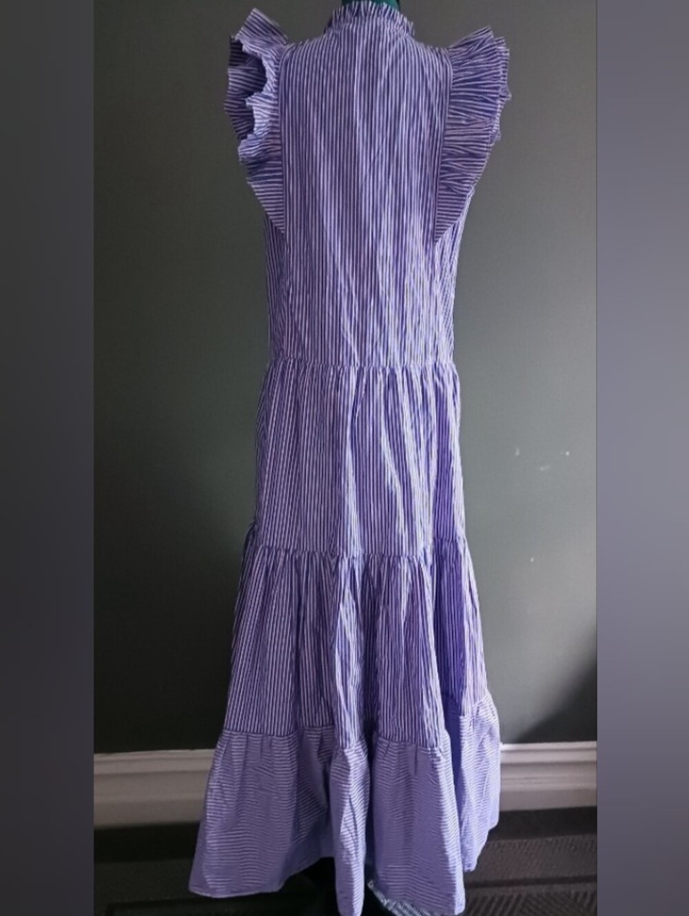 Magali Pascal R9sane Maxi Dress In Stripe Size L - Picture 6 of 12